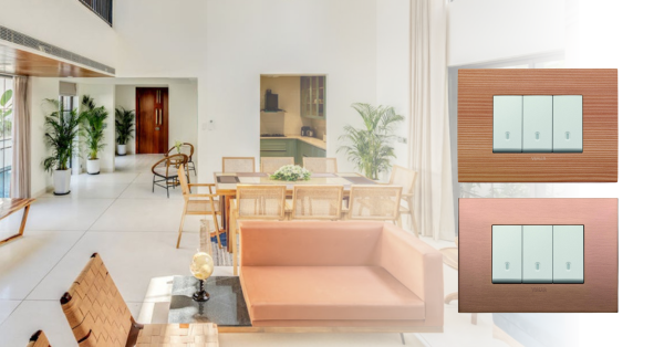 A luxury villa with unique vimar light switches enhances the overall feel and functionality of the accomodation.