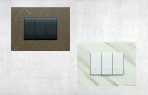 Vimar Eikon Exé Stone Finish Light Switches