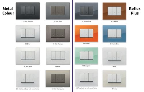 Vimar Arké Classic Metal Colour and Reflex Plus Finishes