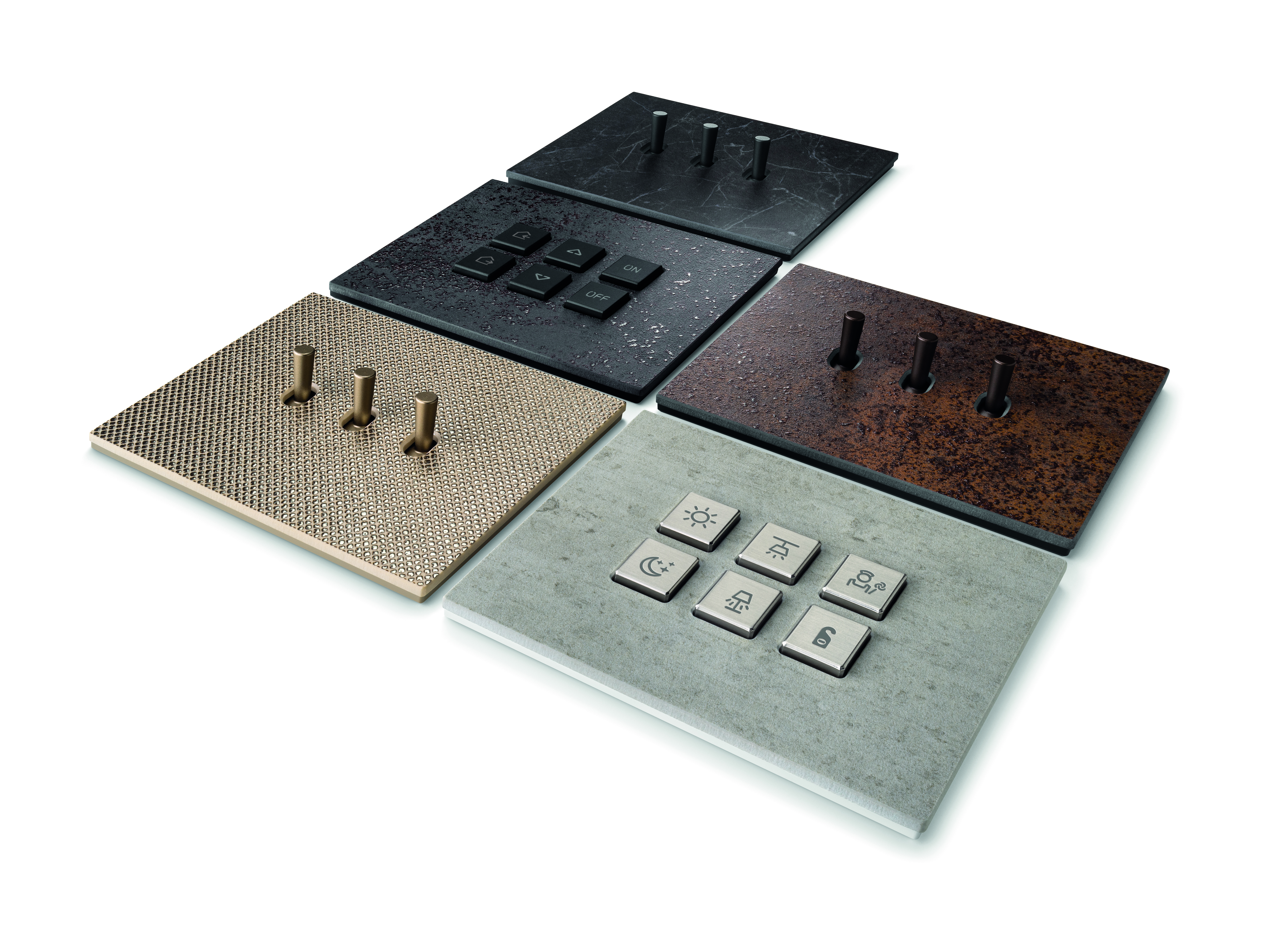 Vimar Eikon Exé Stoneware Collection Light Switch Cover Plates
