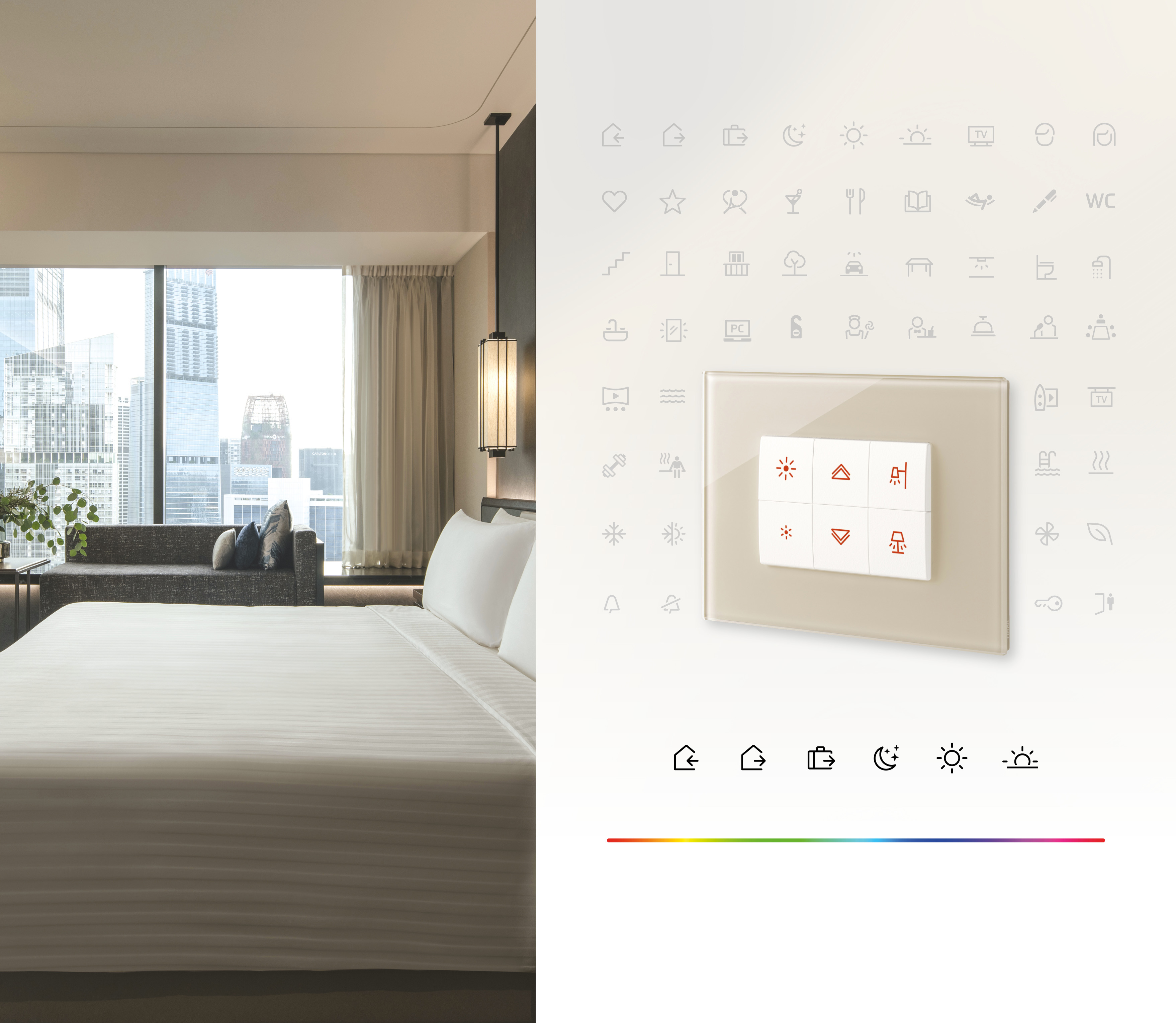 Vimar Flat Light Switches with Backlight